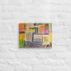 Canvas Print - The Hearth Quilt - Folk Abstract Patchwork | Work by Eman's Gallery