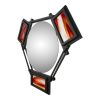 Hexagon Floating Mirror With Stained Glass | Decorative Objects by Sand & Iron