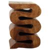 Haussmann® Wood Wave Verve Accent Snake Table 12x14x20 in | End Table in Tables by Haussmann®