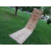 Antique Kurdish Muted Pale Rug Runner, Vintage Turkish | Runner Rug in Rugs by Vintage Pillows Store. Item made of cotton