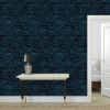 Water - Black on Blue - Large Wallpaper Print | Wall Treatments by Sean Martorana. Item composed of paper