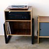 Spin Record Player Stand | Media Console in Storage by Housefish. Item made of maple wood