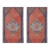 Distressed Small Turkish Rug - Set of Two Kitchen Carpet | Runner Rug in Rugs by Vintage Pillows Store. Item composed of cotton and fiber
