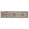Traditional Oushak Rug Runner with Muted Soft Colors | Runner Rug in Rugs by Vintage Pillows Store. Item composed of cotton & fiber