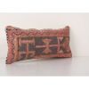 Muted Turkish Oushak Rug Pillow - Faded Vintage Wool Rectang | Cushion in Pillows by Vintage Pillows Store