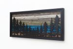 Glacial Lake Pine Forest | Wall Sculpture in Wall Hangings by Craig Forget. Item made of wood with metal works with mid century modern & contemporary style