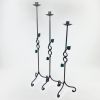 Hand Forged Iron Candelabra Set of 3 (91-101-111cm) | Candle Holder in Decorative Objects by edecrawzFC