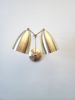 Modern Dual Shade Wall Sconce - Brushed Brass & Nickel - Mid | Sconces by Retro Steam Works. Item made of brass compatible with mid century modern and industrial style