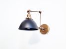 Swing Arm Adjustable Wall Light - Industrial Sconce | Sconces by Retro Steam Works. Item made of brass works with mid century modern & industrial style