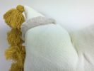 Fringe woven pillow // mustard tassel pillow // woven fringe | Pillows by velvet + linen