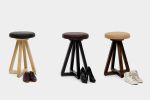 X2 Counter Stool | Chairs by ARTLESS. Item made of walnut & brass