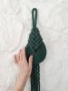 THE PIPA Small Modern Macrame Wall Hanging in Forest Green | Wall Hangings by Damaris Kovach