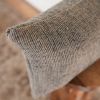 Navy & Natural Woven Linen Lumbar 12x20 | Pillows by Vantage Design