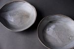 Speckled GREY on GREY  handmade shallow bowl, natural | Dinnerware by Laima Ceramics. Item made of stoneware works with minimalism & rustic style