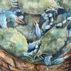 "Basket of Crabs" 23x19 | Watercolor Painting in Paintings by Maya Murano Studio. Item composed of paper in art deco style