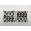 Set of Two Velvet Ikat Cushion, Square Silk Velvet Pillow | Sham in Linens & Bedding by Vintage Pillows Store. Item made of fabric