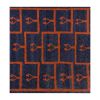 Vintage Navy Blue Turkish Shaggy Rug 6' X 9'2'' | Area Rug in Rugs by Vintage Pillows Store