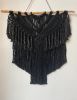 Black Macrame Wall Decor | Macrame Wall Hanging in Wall Hangings by Got A Knot. Item made of cotton compatible with boho style