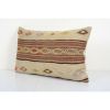 Vintage Striped Organic Hemp Kilim Pillow, Handwoven White | Sham in Linens & Bedding by Vintage Pillows Store. Item composed of cotton and fiber