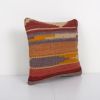 Striped Turkish Kilim Pillow Cover, Cottage Decor Kilim Couc | Cushion in Pillows by Vintage Pillows Store