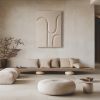 Sandy White Sculptural Painting: Modern 3D Relief Wall Art | Wall Sculpture in Wall Hangings by Vaiva Art Atelier