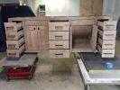 Model #1035 - Custom Double Sink Bathroom Vanity | Countertop in Furniture by Limitless Woodworking. Item composed of maple wood in mid century modern or contemporary style