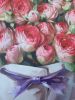 High painting flowers, Rose flowers painting original | Oil And Acrylic Painting in Paintings by Natart. Item composed of canvas and synthetic in contemporary style