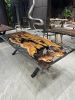 Epoxy Table - Epoxy Dining Table - Resin Table Art | Tables by Tinella Collection. Item made of wood with synthetic works with contemporary & country & farmhouse style