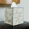Brown with White Spots Hair-On-Hide Single Tissue Box | Toiletry in Storage by Vantage Design