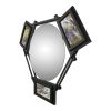 Hexagon Floating Mirror With Stained Glass | Decorative Objects by Sand & Iron