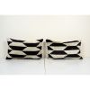 14" x 24" Set of Two Ikat Velvet Pillow, Silk Lumbar Cushion | Sham in Linens & Bedding by Vintage Pillows Store. Item made of cotton & fiber