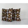 Velvet Ikat Cushion - Square Matching Beige Silk Ikat Velvet | Pillows by Vintage Pillows Store