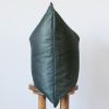 Forest Green Silk Pillow 22x22 | Pillows by Vantage Design