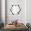 Metal Hexagon Floating Mirror | Decorative Objects by Sand & Iron