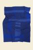 Geometric Blanket in Blue | Linens & Bedding by BOI. Item made of cotton compatible with contemporary style