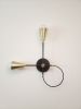Minimalist Black and Gold Wall Sconce - 2 Bulb Light Fixture | Sconces by Retro Steam Works