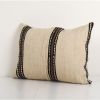 Vintage Hemp Neutral Lumbar Cover, White Organic Soft Wool S | Cushion in Pillows by Vintage Pillows Store