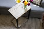 Hackberry Floor Shelf Modern C Side Table (in stock) | Tables by Hazel Oak Farms. Item made of walnut with steel