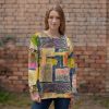 Unisex Sweatshirt - The Hearth Quilt - Folk Geometric Art | Work by Eman's Gallery