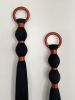 Macrame Wall Hanging, Modern Black Fiber Art, Minimalist Wall Decor, Statement Tassel Hanging, Handmade Luxury Home Decor | Wall Hangings by İnanç Yılmaz