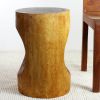 Haussmann® Wood Peephole Table Stool 13 in D x 20 in | Chairs by Haussmann®