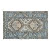 Decorative Blue Colors Rug, Overdyed Flat Weave Carpet | Area Rug in Rugs by Vintage P. Item composed of cotton and fiber