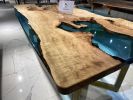 Custom Epoxy Resin Table, Handmade Epoxy Resin Dining Table | Tables by Tinella Collection. Item made of wood works with contemporary & country & farmhouse style