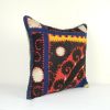 Colorful Embroidered Suzani Pillow, Turkish Kilim Pillow | Sham in Linens & Bedding by Vintage Pillows Store. Item composed of cotton & fiber