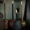 Pyramid Candle Holders Grey | Work by District Loom