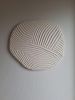 3D Relief Painting: Sculptural Marble Plaster Wall Art, Irregular Shape Round Piece | Wall Sculpture in Wall Hangings by Vaiva Art Atelier