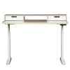 The Albright | Desk in Tables by ROMI. Item composed of oak wood and brass in minimalism or mid century modern style
