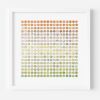 Three Hundred and Twenty Four Green to Orange Map Dots Collage | Paintings by Amelia Coward