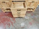 MODEL 1104 - Custom Double Sink Vanity | Countertop in Furniture by Limitless Woodworking. Item made of maple wood works with mid century modern & contemporary style