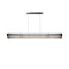 Crystal Cage LED Long Linear Suspension Aluminum | Pendants by Michael McHale Designs. Item made of aluminum